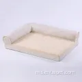 Sofa anjing yang boleh dibuang dengan ortopedik dengan bolster